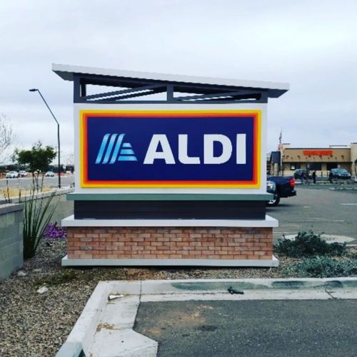 ALDI Monument Sign by Bootz and Duke Sign Company