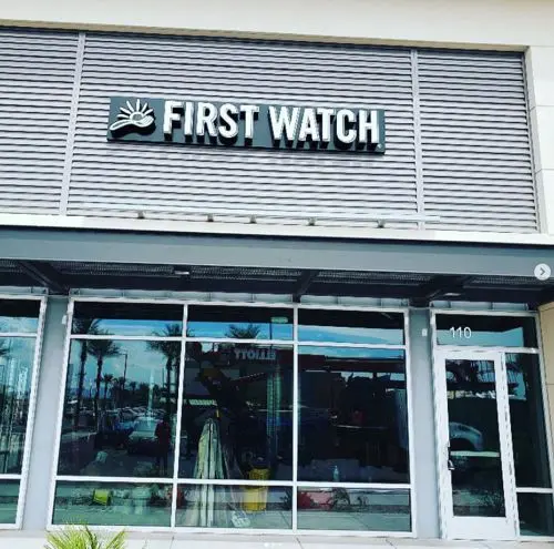 First Watch Showroom with Channel Letter Sign