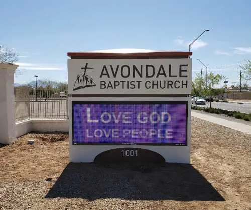 Avondale Baptist Church Sign board