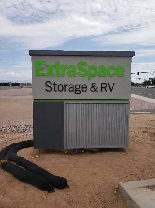 Extra Space Storage and RV logo and illustration
